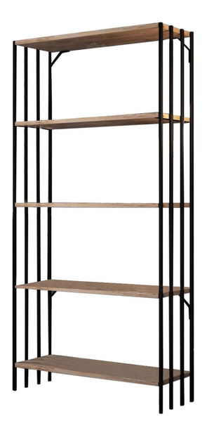 Regál Valerie (černá + atlantická borovice)