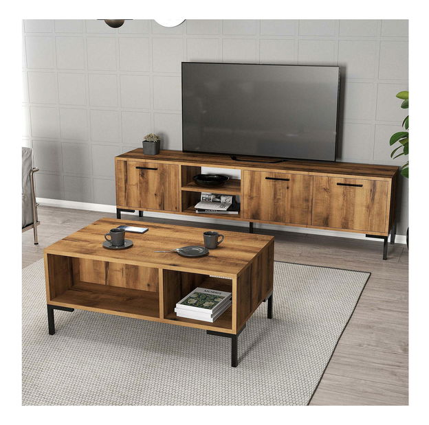 Sada nábytku do obývacího pokoje Povipi 2 (ořech)