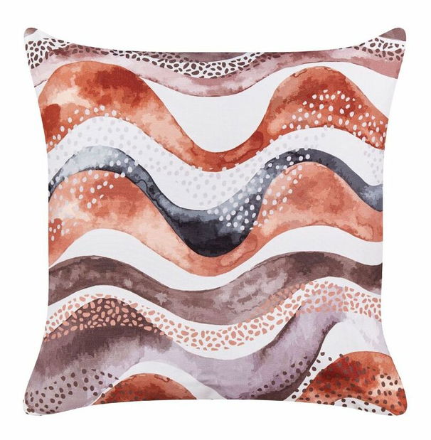 Sada 2 ozdobných polštářů 45 x 45 cm Sebor (hnědá)