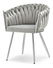 Jídelní židle Radio (šedá + stříbrná)