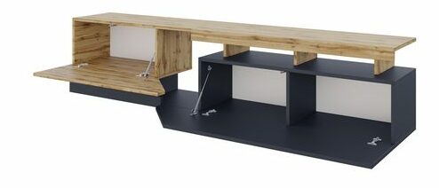 TV skříňka Bokas 200 (bílá + dub wotan)