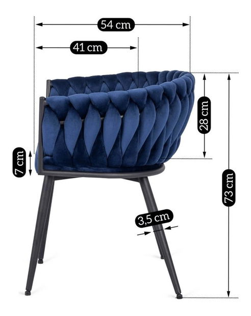 Jídelní židle Encuesta (námořnická modrá)