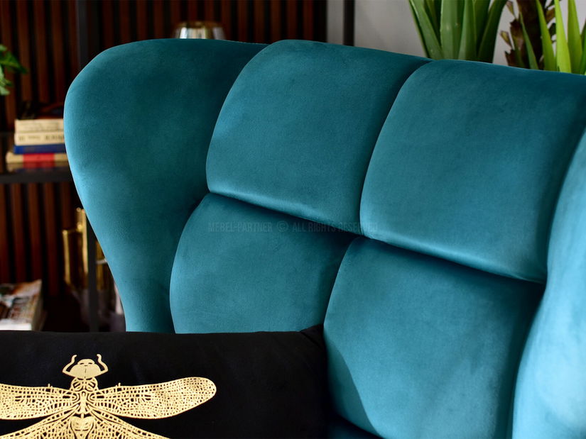 Křeslo Kikino (tyrkysová + černá)