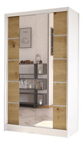 Šatní skříň Delana V (bílá + dub artisan)