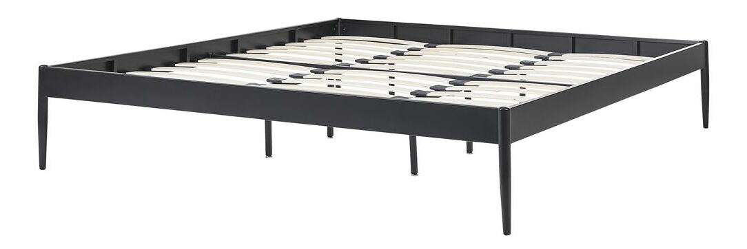 Manželská postel 180 cm Victoire (černá) (s roštem)
