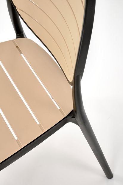 Zahradní židle Karter (černá + naturální)