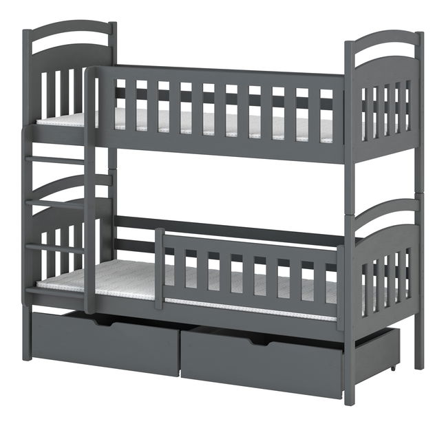 Dětská postel 90 cm Penny (s roštem a úl. prostorem) (grafit)