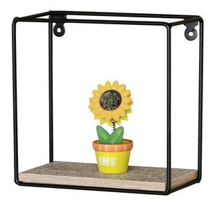 Nástěnná police Proceda (dub + černá matná)