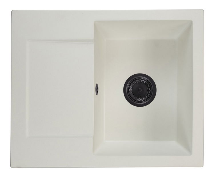 Kuchyňský dřez Dalgam (bílá) (s 1 otvorem pro baterii) (L)