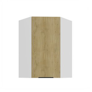 Rohová horní kuchyňská skříňka Carminia 60x60 GN-90 1F (45) (dub cremona + bílá)