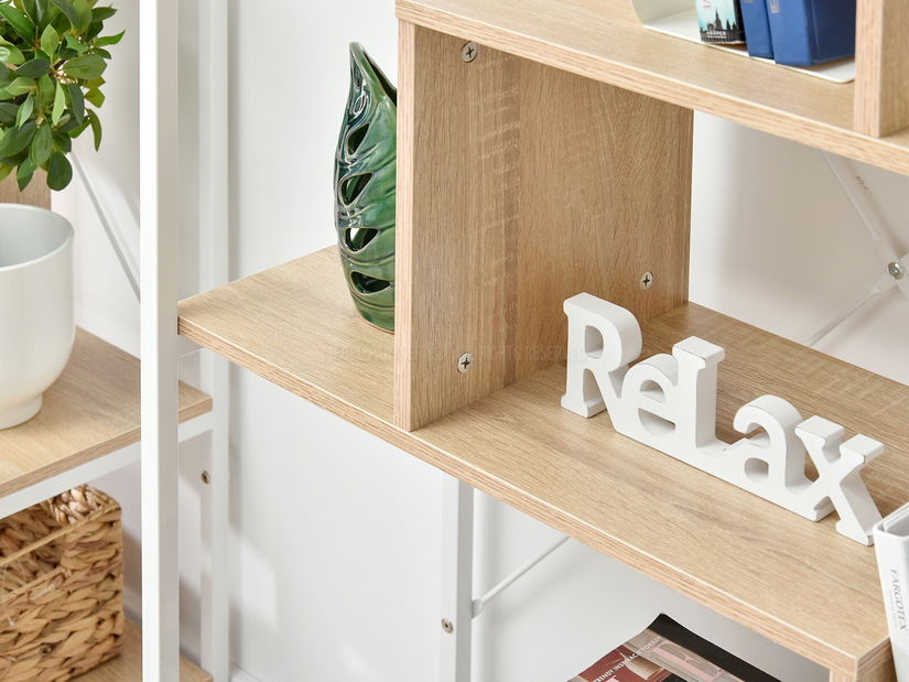 Regál Harp B (dub + bílá)