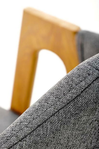 Jídelní židle Kani (šedá + přírodní dřevo)