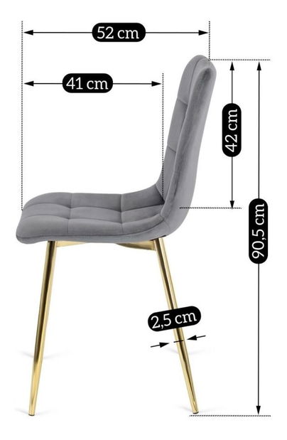 Jídelní židle Yuntendo (šedá)