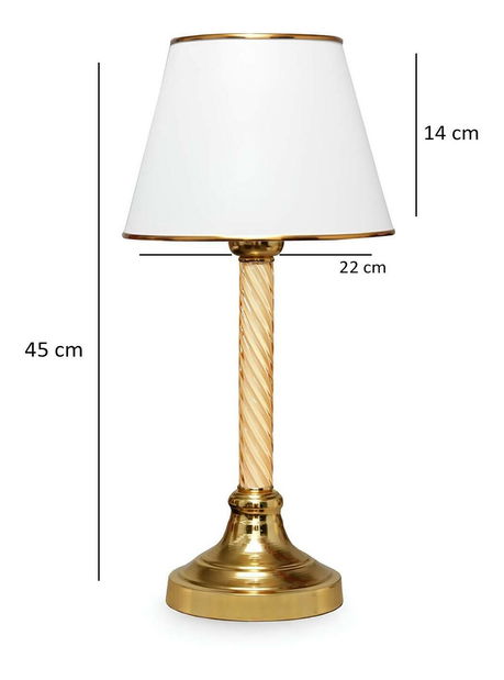 Stolní lampa Lugunssa 1 (bílá + zlatá)