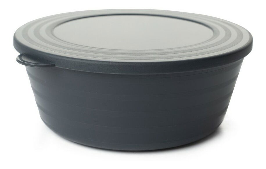Sada úložných dóz na potraviny (12 ks.) Yuka (antracitová)