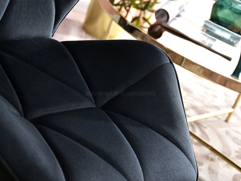 Křeslo Velma S (černá + chromová)