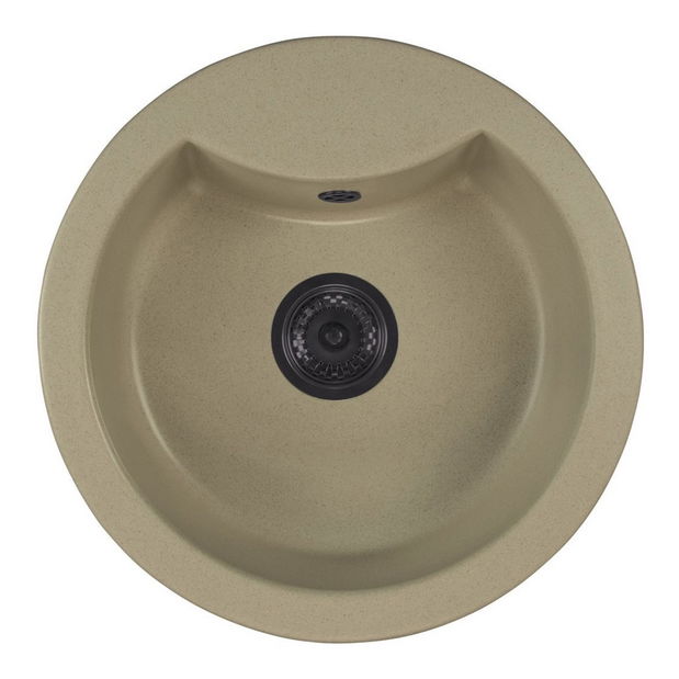 Kuchyňský dřez Mellusa (béžová) (se 2 otvory pro baterii)