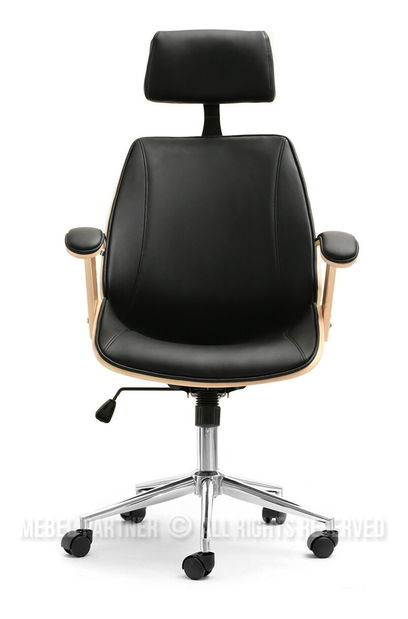 Křeslo Franc (dub černý + chromová)