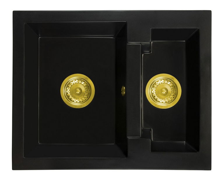 Kuchyňský dřez Yagma (černá) (s 1 otvorem pro baterii) (L)