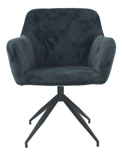 Otočná židle Viata (tmavě šedá + černá) 