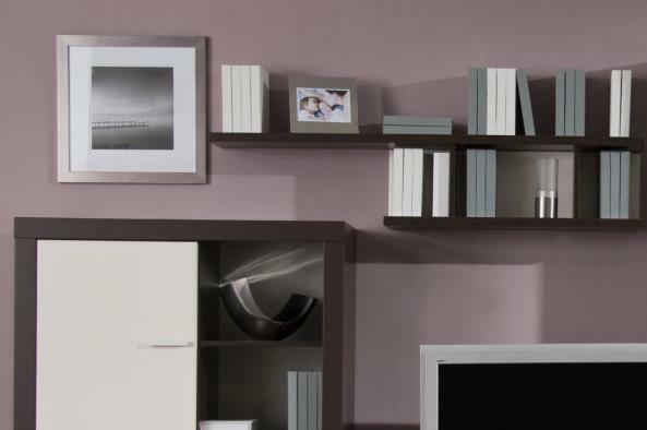 Obývací stěna Decodom Nicola K 51 dub tmavý + lesk vanilka