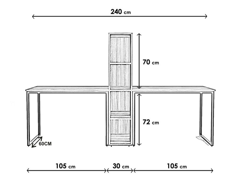 PC stolek Lydia (Ořech)