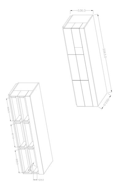 TV stolek Stacey Typ 40 (dub + bílý vysoký lesk)