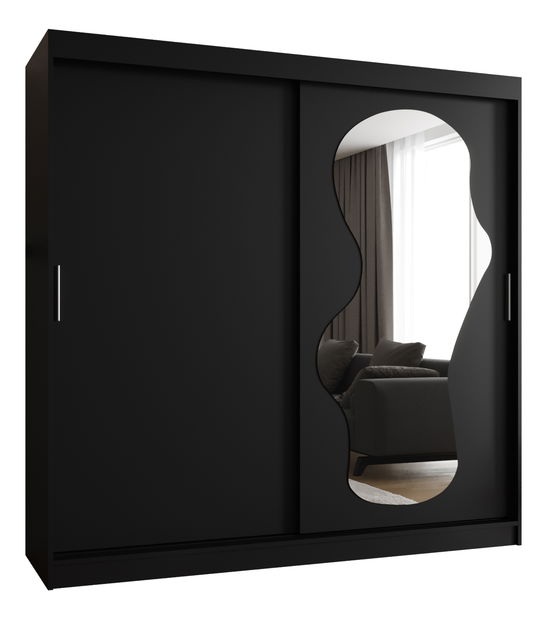 Šatní skříň 200 cm Ulta (černá)