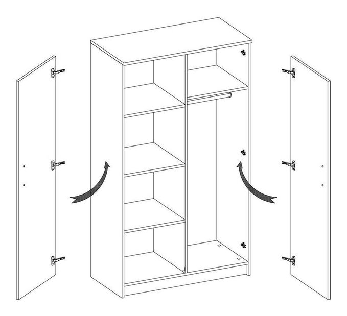 Šatní skříň Sigil III 2D
