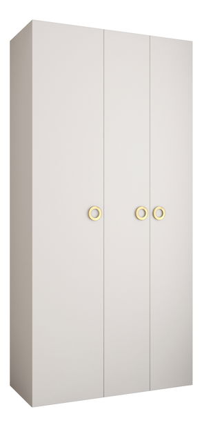 Šatní skříň 120 cm Carmela 50-1 (bílá + zlatá)