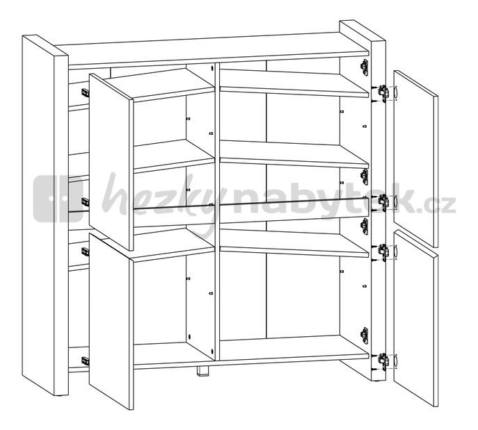 Skříňka BRW Venom KOM4D
