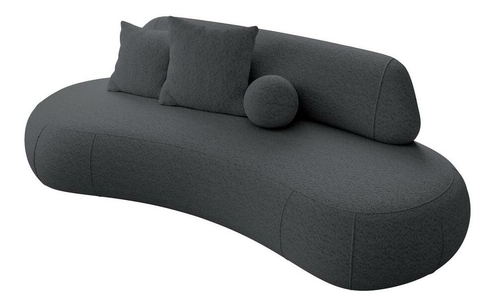 Pohovka trojsedačka Bally (šedá + černá)