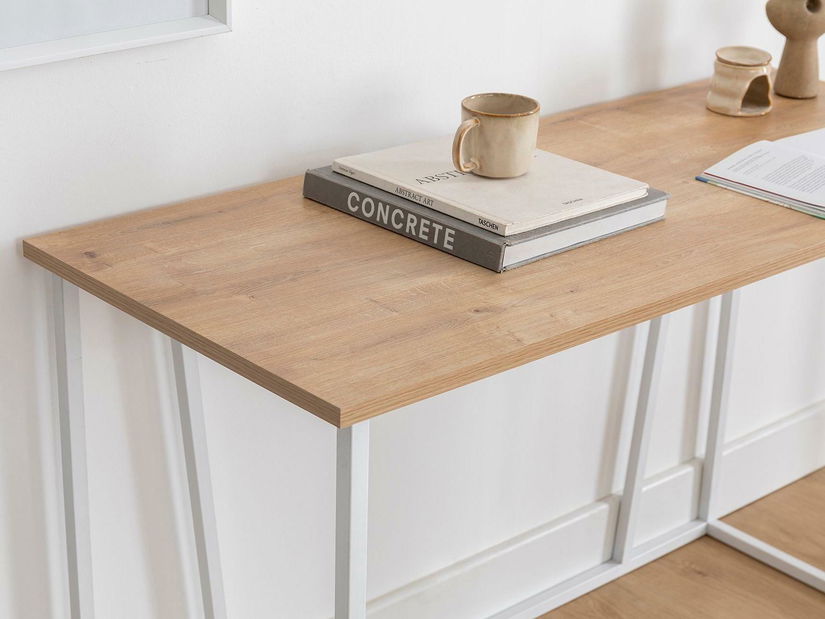 Psací stůl Nidupe 5 (dub safírový + bílá)