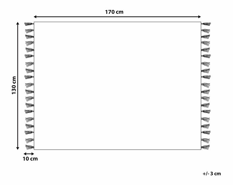 Deka 130 x 170 cm Kulza (černá)