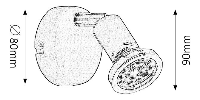Bodové svítidlo Valentine 6846 (matná černá + měděná)