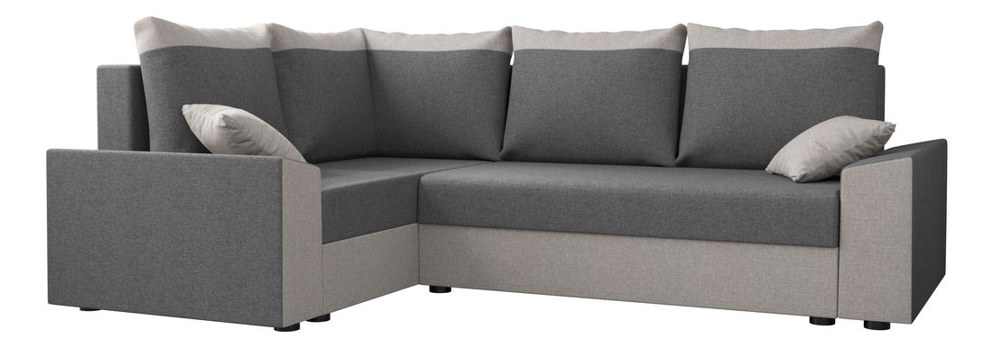 Rohová sedací souprava Paragon Plus (tmavě šedá + šedá) (L)