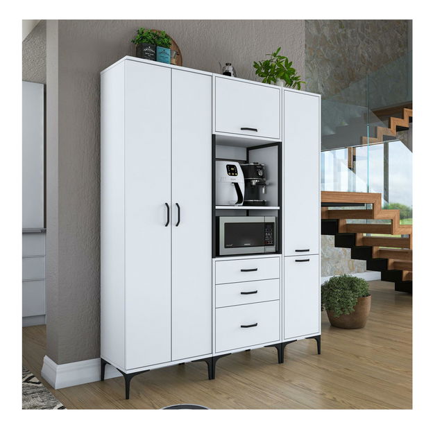 Policová skříň Jenaretta 144 (bílá)