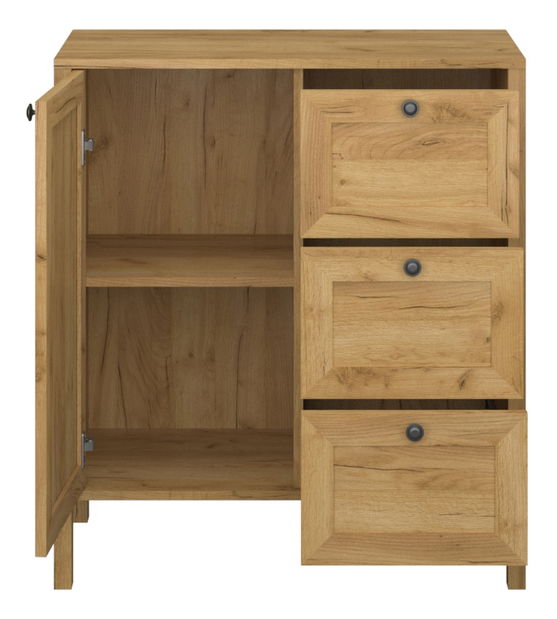 Komoda Keira 1D3S (dub craft zlatý)