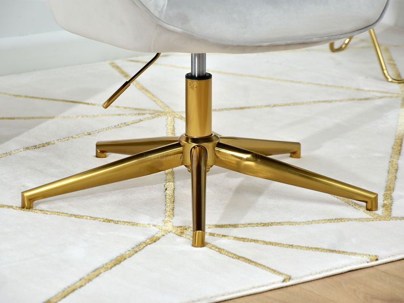 Křeslo Meryl (šedá + zlato)