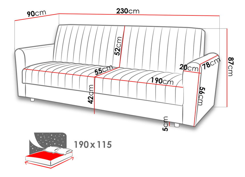 Pohovka Guairo (světlobéžová)