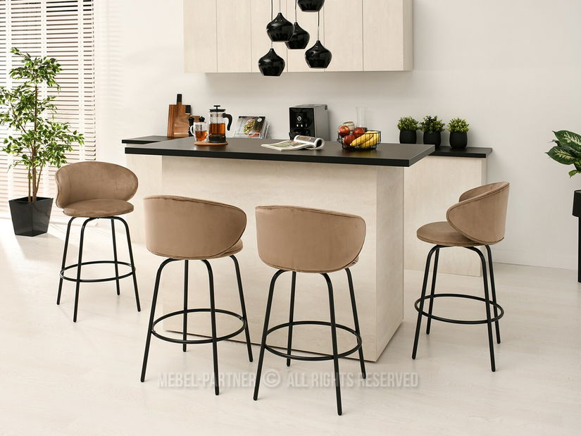 Židle Jared (béžová + chromová)