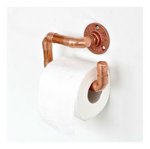 Nástěnný držák na toaletní papír Mapeno 9 (růžová + zlatá)