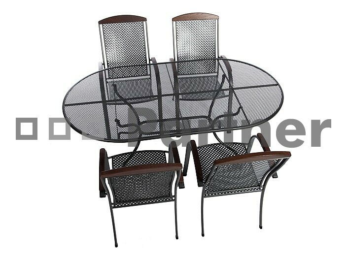 Zahradní nábytek Monaco II 160 cm 1+4 (Kov)