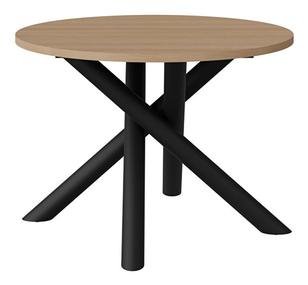 Kulatý jídelní stůl 110 cm Ossla (dub lindberg)
