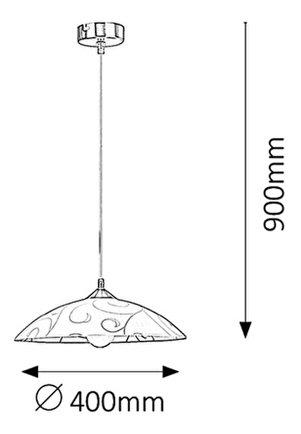 Závěsné svítidlo Harmony Lux 3856 (bílý vzor + chromová)