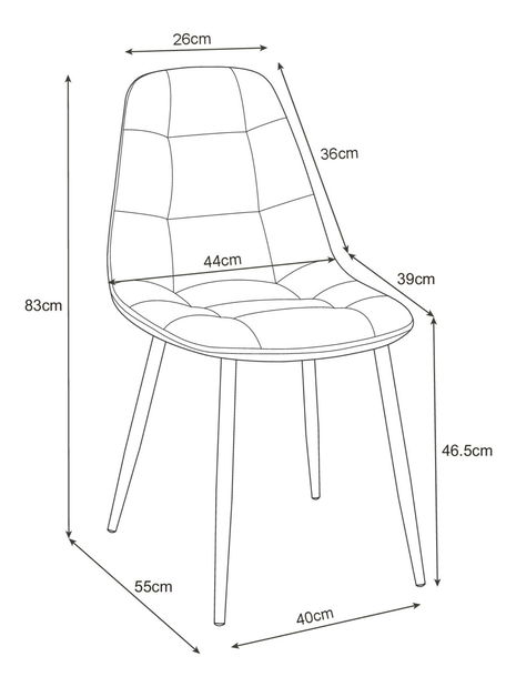 Jídelní židle Santino (černá)