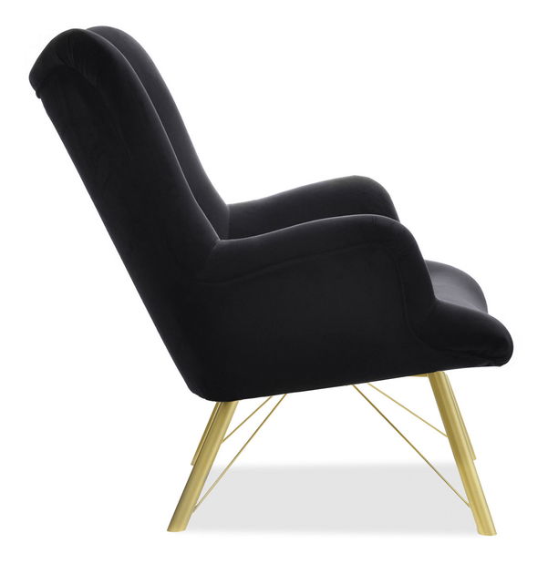 Relaxační křeslo Dawntawn (černá + zlatá)