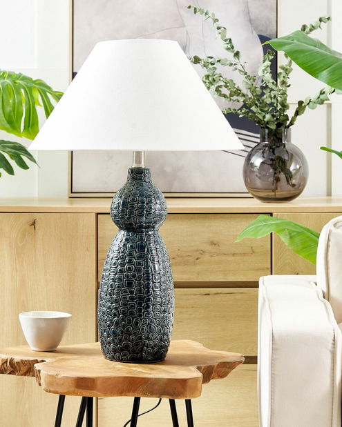 Stolní lampa Matza (modrá + bílá)