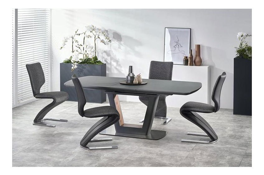 Rozkládací jídelní stůl 160-240 cm Billie (antracit) (pro 6 8 osob)