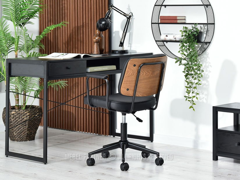 Židle Henro (ořech tmavý + černá)